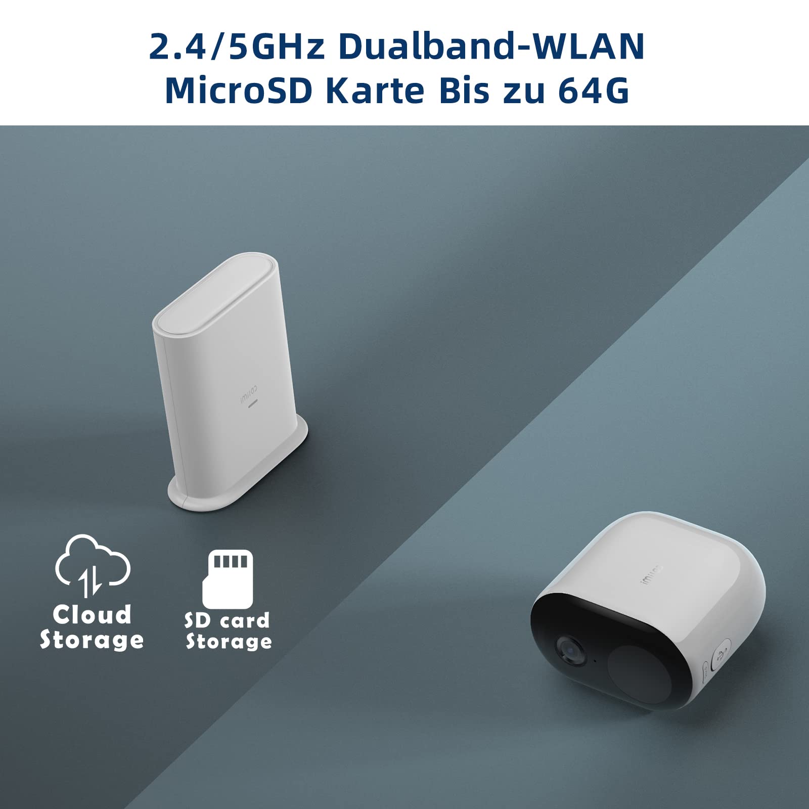 Telecamera da Esterno Wireless, Batteria Ricaricabile, risoluzione 1080p, telecamere IP WLAN, sensore di Movimento, 4MP, 15M, Visione Notturna, Impermeabile IP66, Cloud Storage/Slot SD