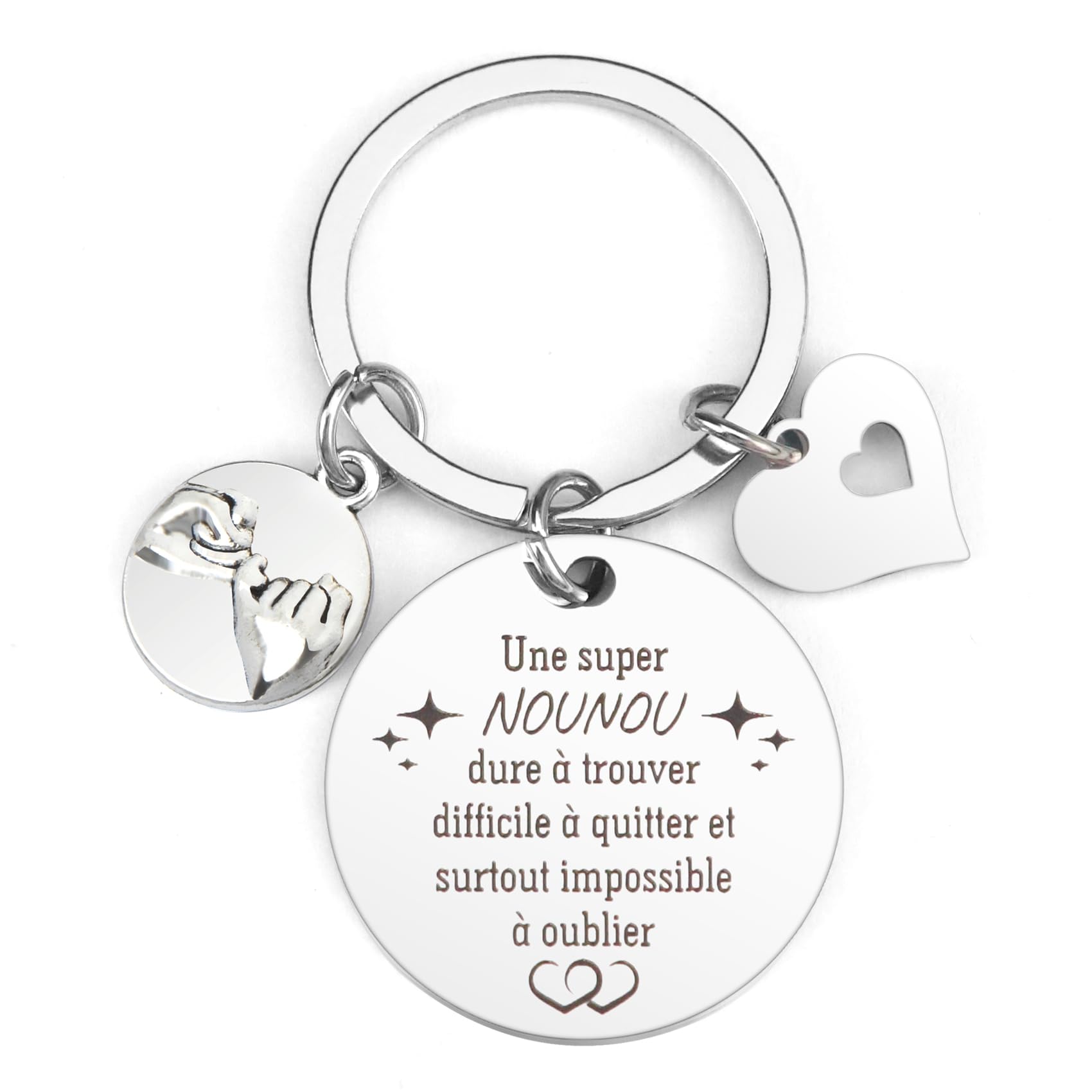 Je T'aime Nounou, Porte Clé Nounou, Cadeau Nounou, La Meilleure Nounou