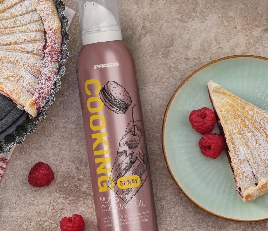 Prozìs Cooking Spray - Olio da cucina antiaderente 200 ml- spray antiaderente ideale per torte, dolci e salati - per oliare stampi, padelle ecc - uso professionale