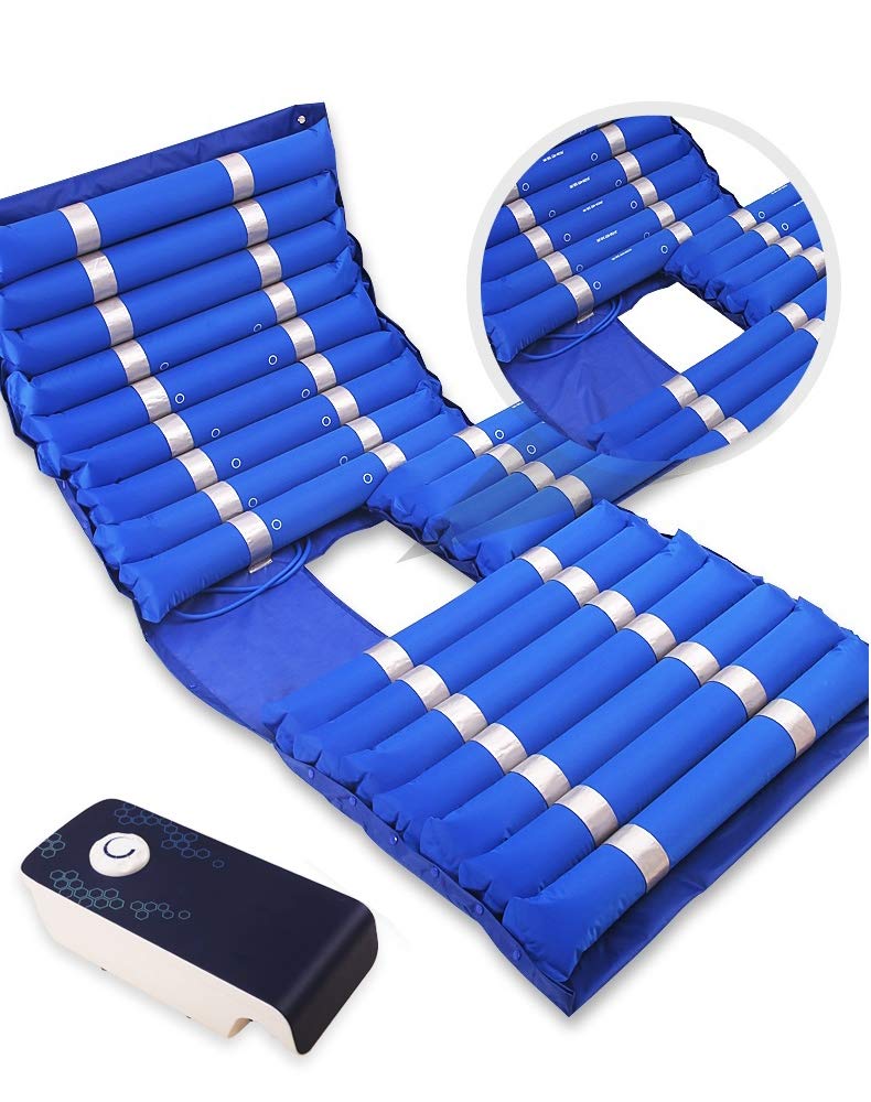 GHzzY Sistema de colchón y Bomba de presión alterna con Recubrimiento de Burbuja - Colchón Inflable de Aire para protección contra úlceras por presión y úlceras por presión