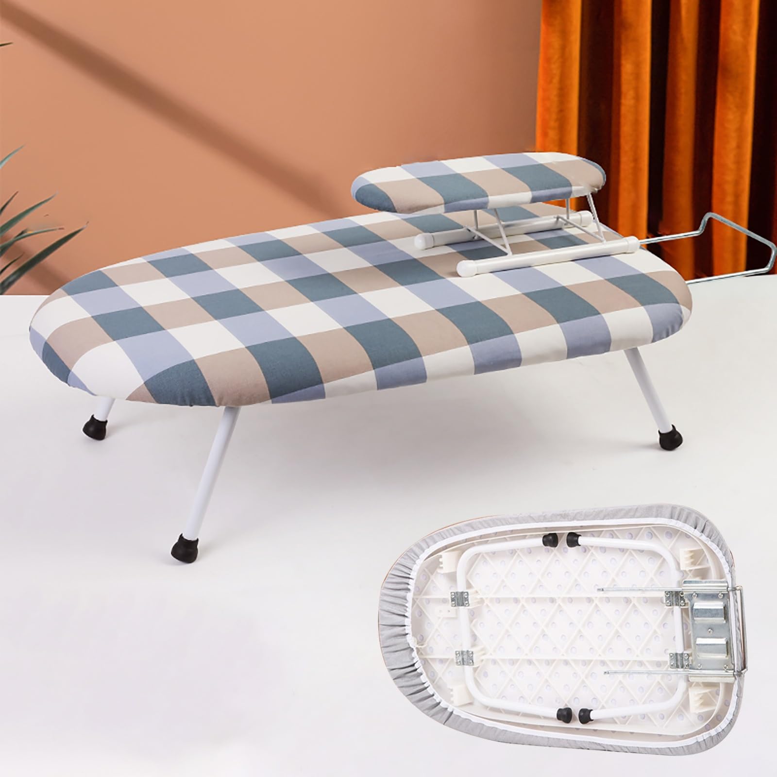 XNSHUNHOYN Tabletop Ironing Broad, Mini Folding Ironing Broad, Ironing Board,Portable Small Ironing Broad for Laundry Room, Apartment, Dorms,C