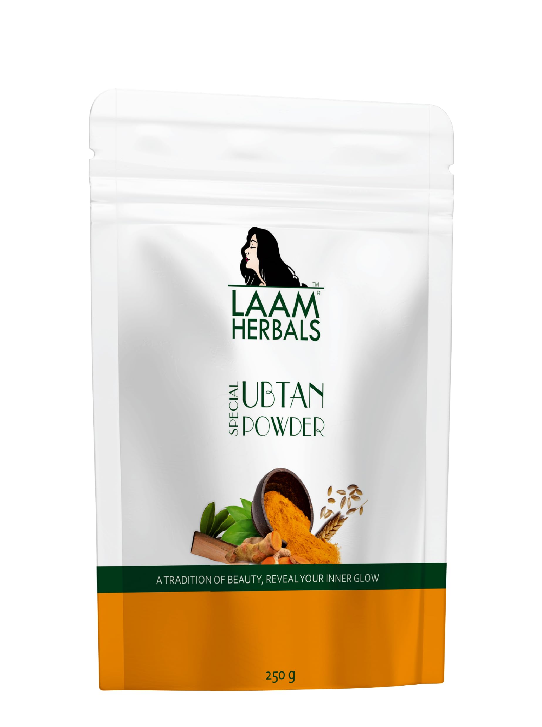 Laam Herbals Special Ubtan powder | Bridal Ubtan | With 18 Aryurvedic Natural Herbs | Face & Body Cleanser | Natural Scrub | Instant Glow, De-Tan, Dead Skin Removal & Rejuvenate (250 g)