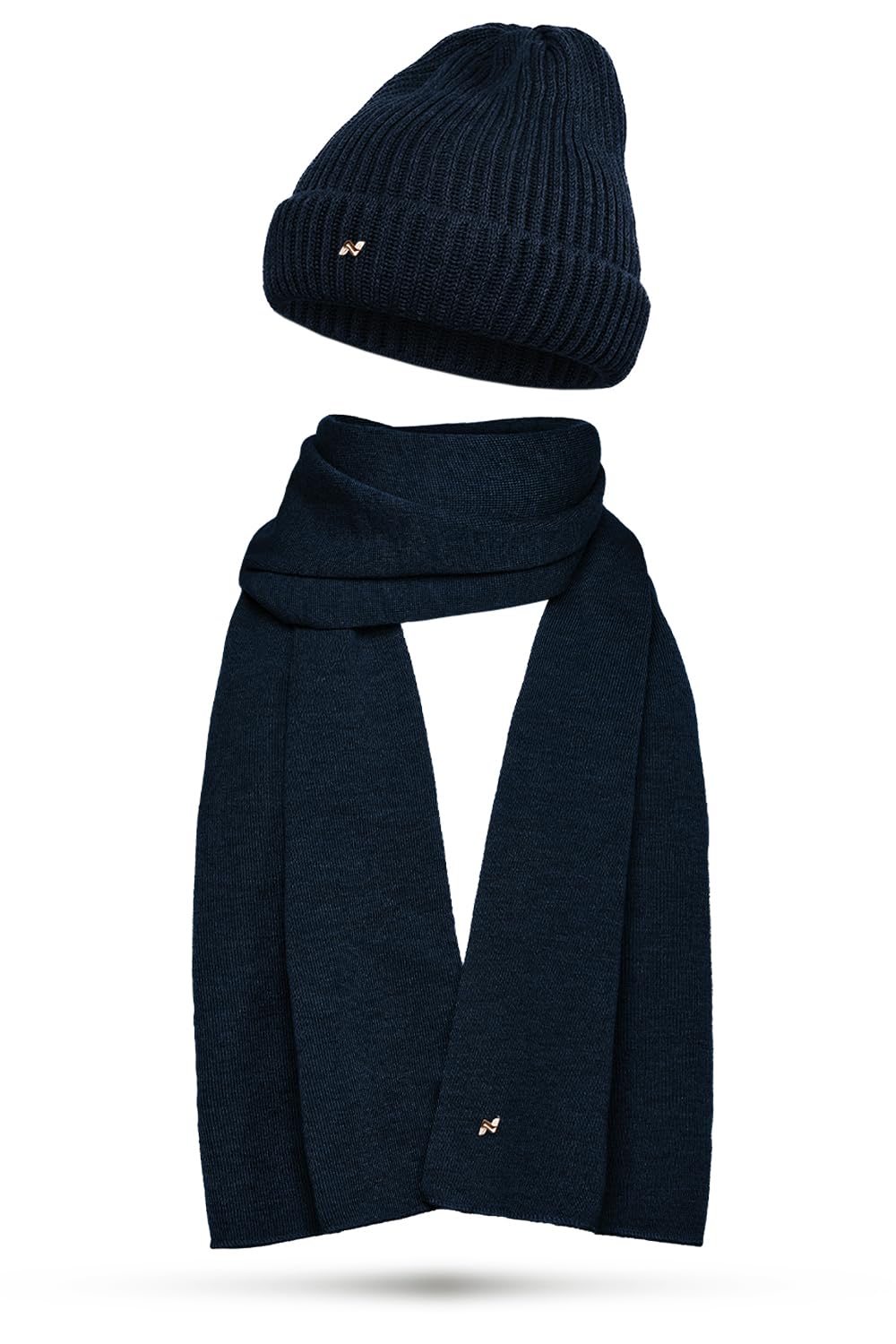 NYTTED® Merino Mütze und Schal Set für Damen & Herren | Made in Germany | 100% Feinste Merinowolle | Kuschelig Weiches & Warmes Set