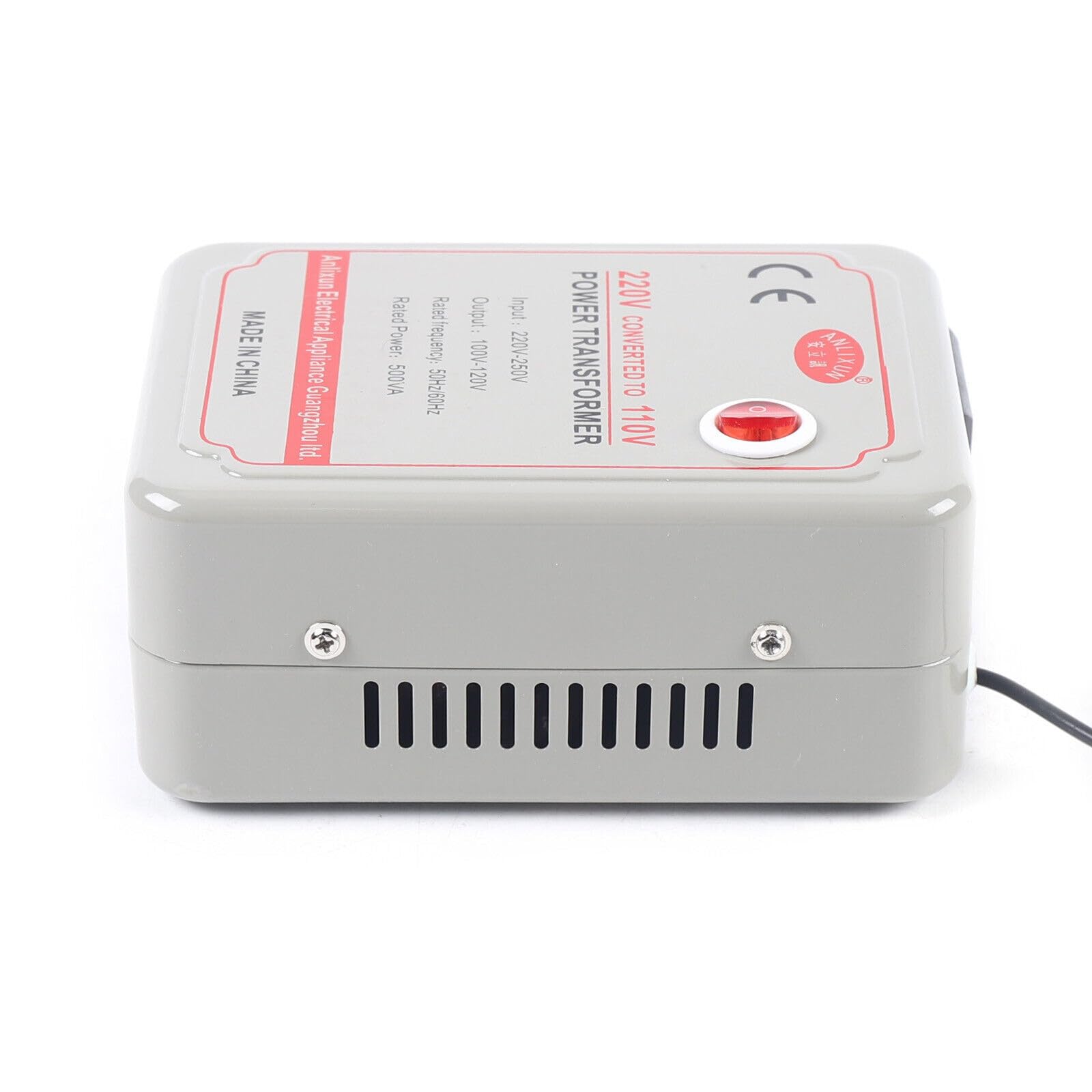 Transformador de voltaje variable potente Convertidor de voltaje Transformador para transformar aparatos eléctricos con un voltaje de 220V-250V en un voltaje de 100-120V.