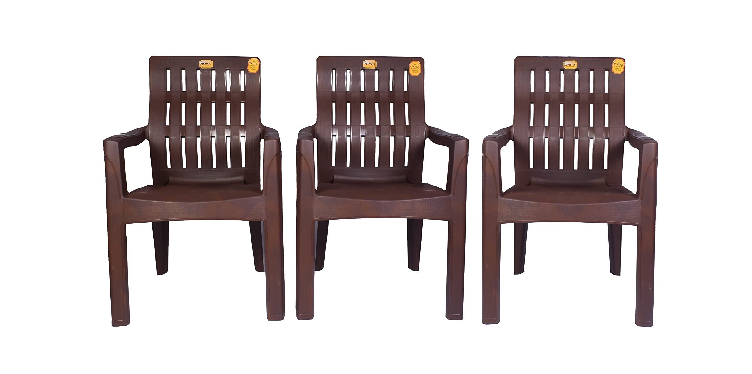 ANMOL Moulded Orthopaedic Chair with Fully Comfort (Weight Bearing Capacity 200kg) (Set of 3)-image-18