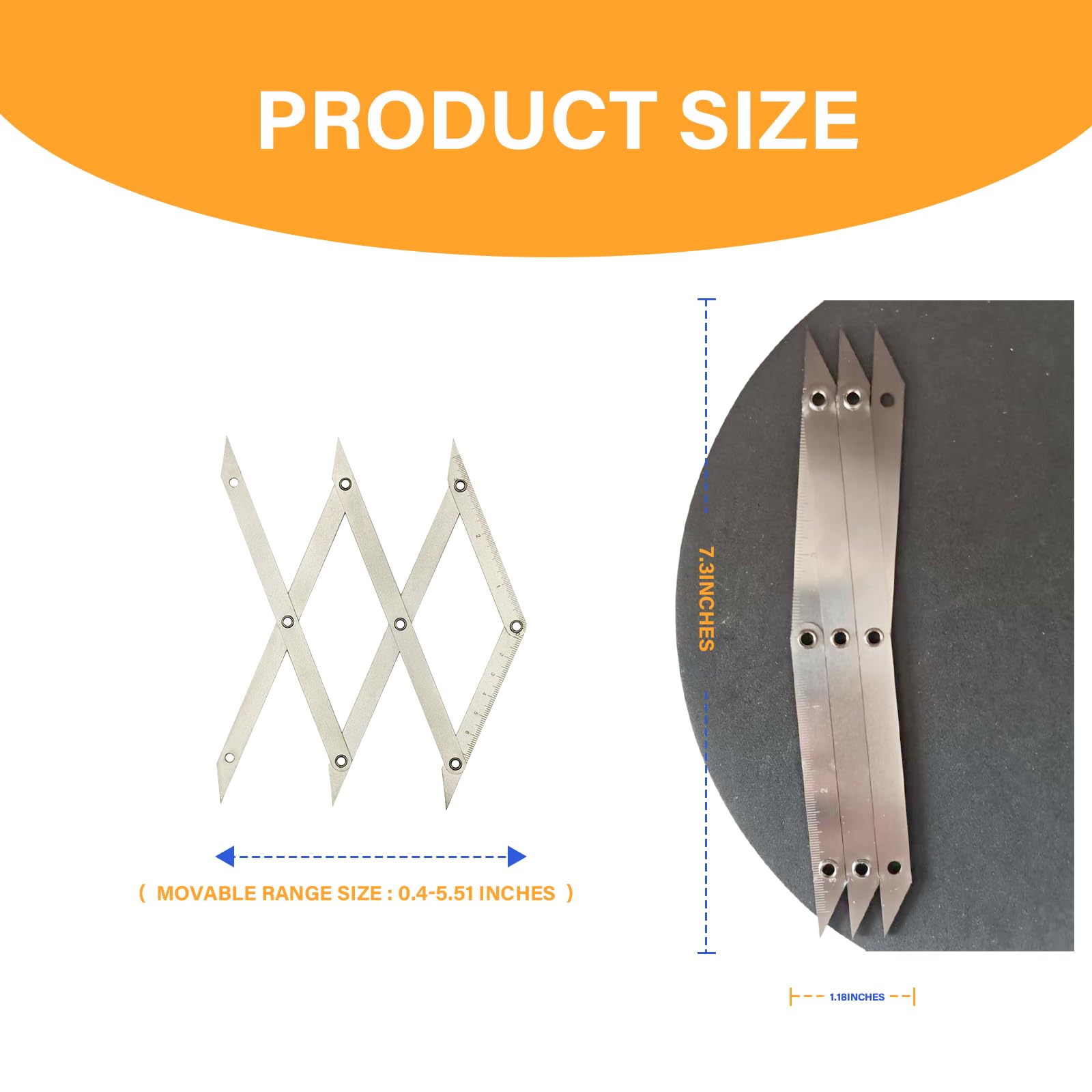 Sufeasdf 3 Point Center Finder Woodworking Tool?Picket Master Pro 3 Point?Equal Spacing Layout Tool ?Equal Space Divider (2 Equidistant)