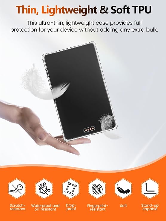 1-Pack Case Compatible with Xteink X3 eReader 3.7 Inch Smartphone Clear TPU Protective Cover with Lanyard, Four-Corner Airbag Shockproof, Slim Anti-Scratch, Drop-Resistant