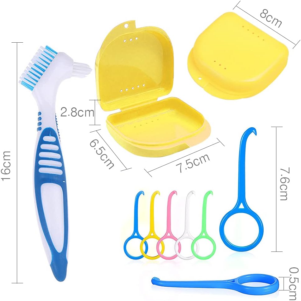 Denture Case Denture Cleaning Set Aligner Removal Tool Denture
