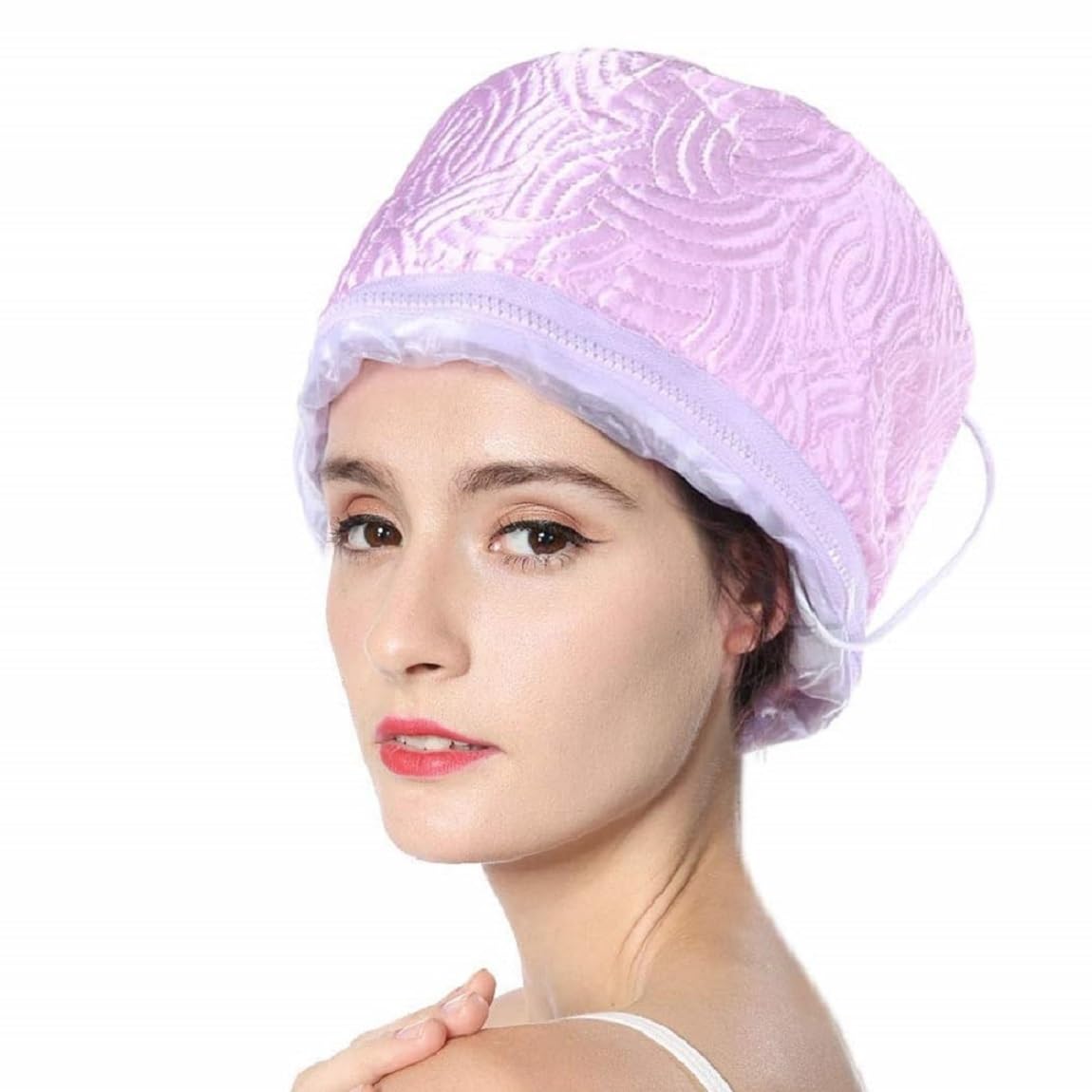 MOBDESK hair spa cap steamer women thermal steam at home head heating hot self machine heat low hair care products tools haircare cream treatment kit self heating cap for hair spa