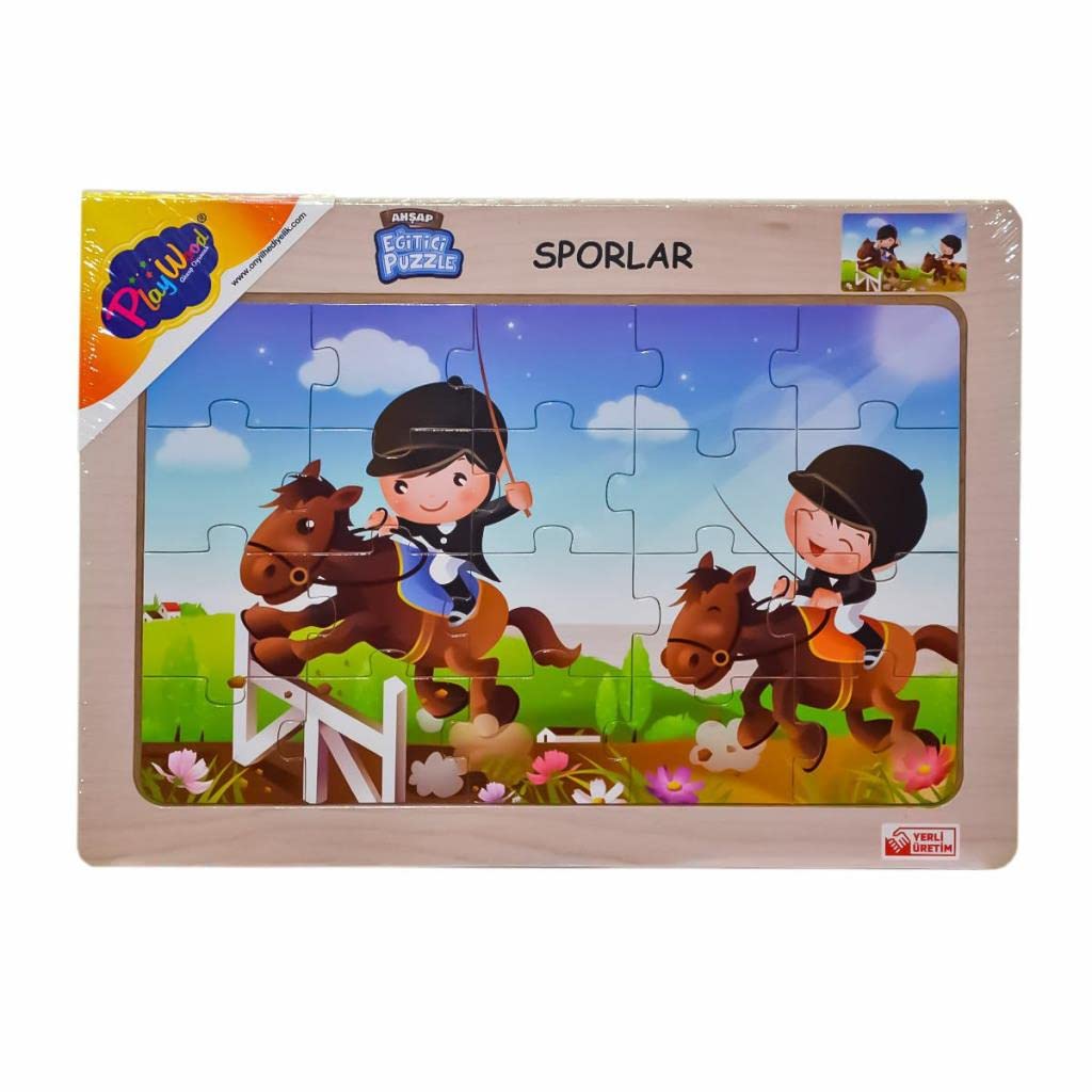 Playwood Ahşap Eğitici Puzzle Sporlar