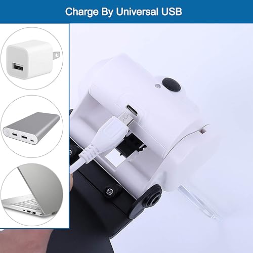 Miniatura 4 de Lupa LED para diadema con 5 lentes, recargable, herramienta de aumento manos libres para manualidades, joyas, reparación de relojes, trabajo en