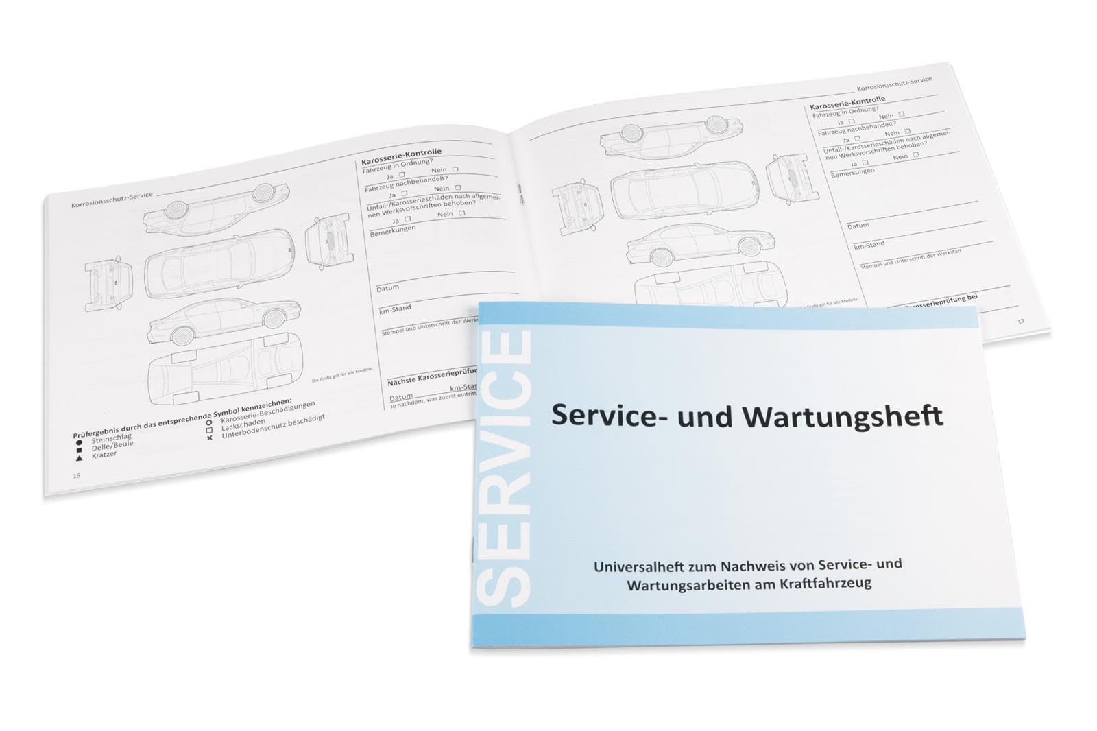 10x Serviceheft Wartungsheft Werkstatt | Serviceheft Wartungsheft Auto universal