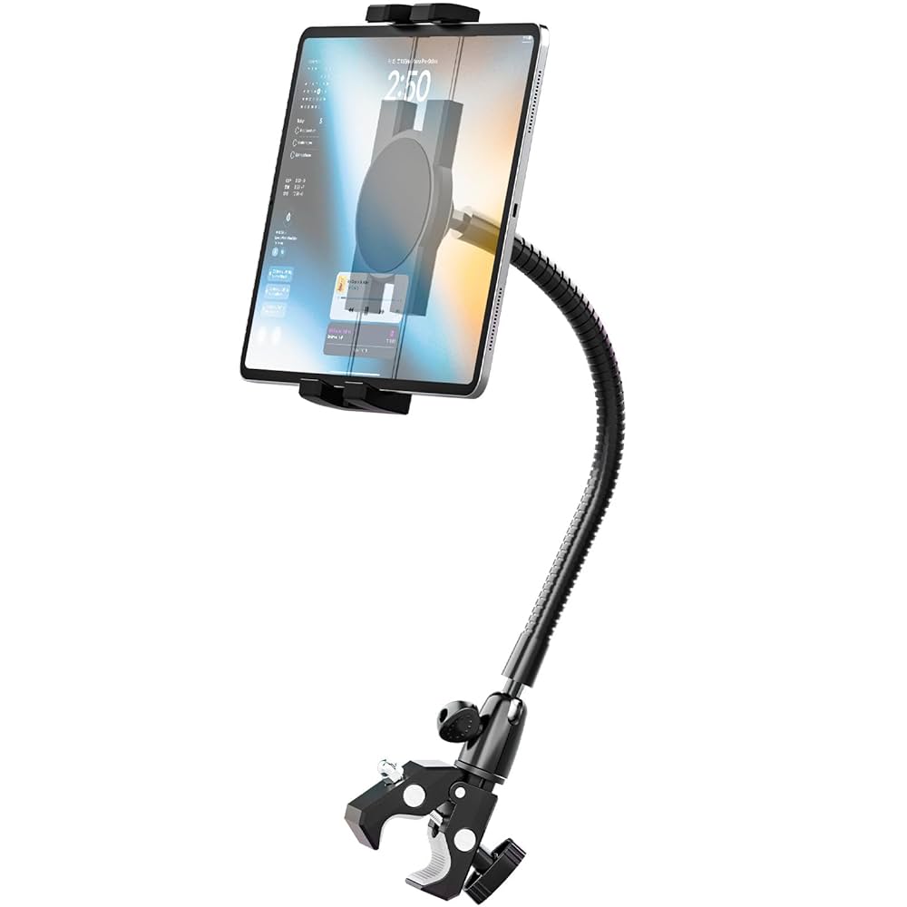 グースネックメタルスタンドマウントホルダー タブレット YouTube撮影 Amazon.co.jp: woleyi グースネック フィットネスバイク