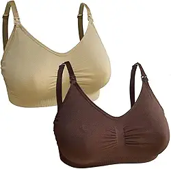 KIT 2 Sutiã Amamentação Sem Costura Gestante Mãe Pós Parto