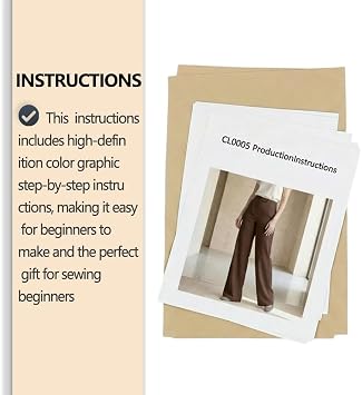 Pant Multi-Size Women's Sewing Patterns, Beginner Sewing kit, Gift for Sewing Enthusiasts. The kit Includes Full-Color HD Step-by-Step tutorials,Sewing templates for Tailoring and Fashion Design