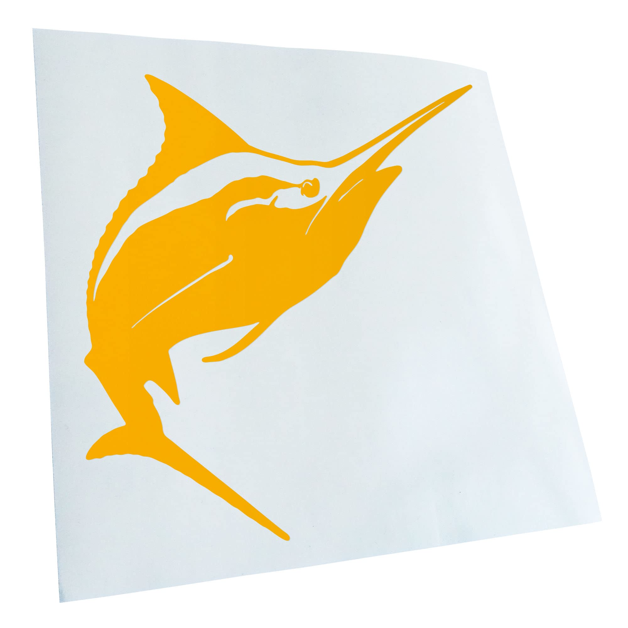 Kiwistar - Car Sticker - Yellow - 60 x 60 cm Swordfish - Rear Window Car Sticker Weatherproof for Car Truck Moped Truck - Sticker Exterior Self-Adhesive Tuning Accessories for Window Vehicle