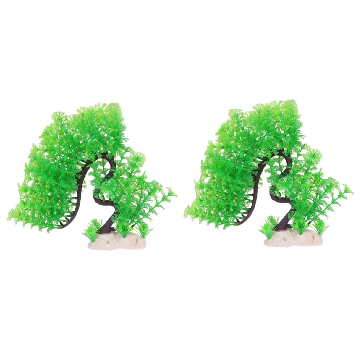 FRCOLOR 2 accesorios para acuarios, decoración de terrario, decoración para acuarios, árbol para acuario, plantas verdes, decoración de acuario, árbol para acuarios, plantas de terrario, adornos