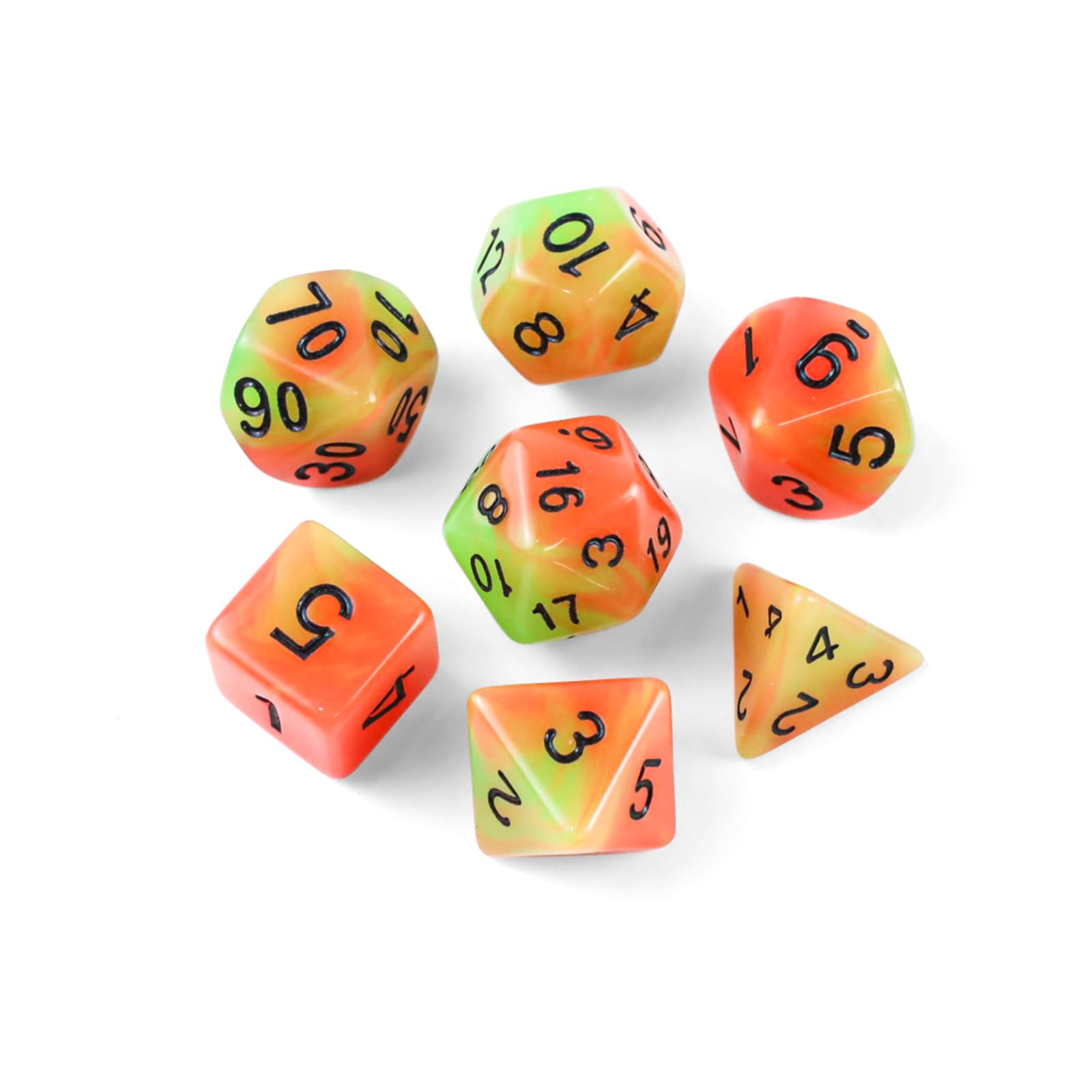 QUTHZZHY 7 Stück DND Dice, Polyedrische Würfel Set, Würfel Polyhedral | Würfelset für MTG, Dungeon and Dragons, Spielwürfel RPG Rollenspiele Tischspiele D&D D20 D12 D10 D8 D6 D4
