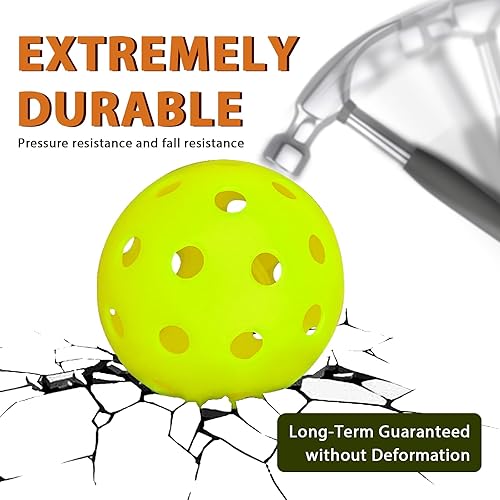 Miniatura 2 de Outdoor Pickleball Balls Set, USAPA Approved, 40 Hole, High Bounce True Flight, Durable for All Skill Levels
