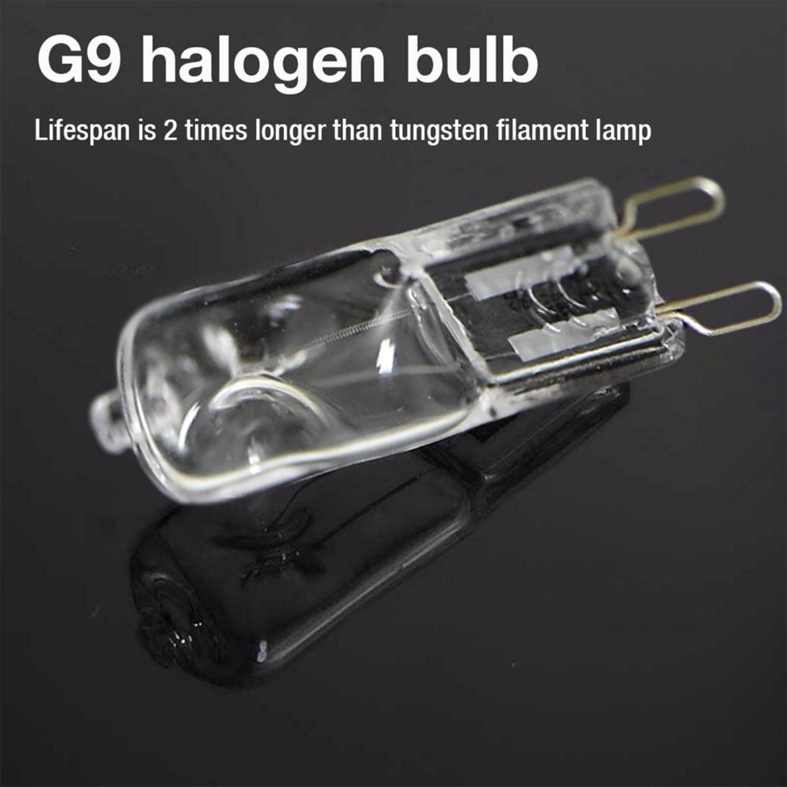 Lampada Alogena Durevole Resistente Alle Alte Temperature Della Luce Del Forno G9 Per I Ventilatori Dei Forni Dei Frigoriferi 40W 500℃ Lampadina A Spillo,40W 220V,2 Pz