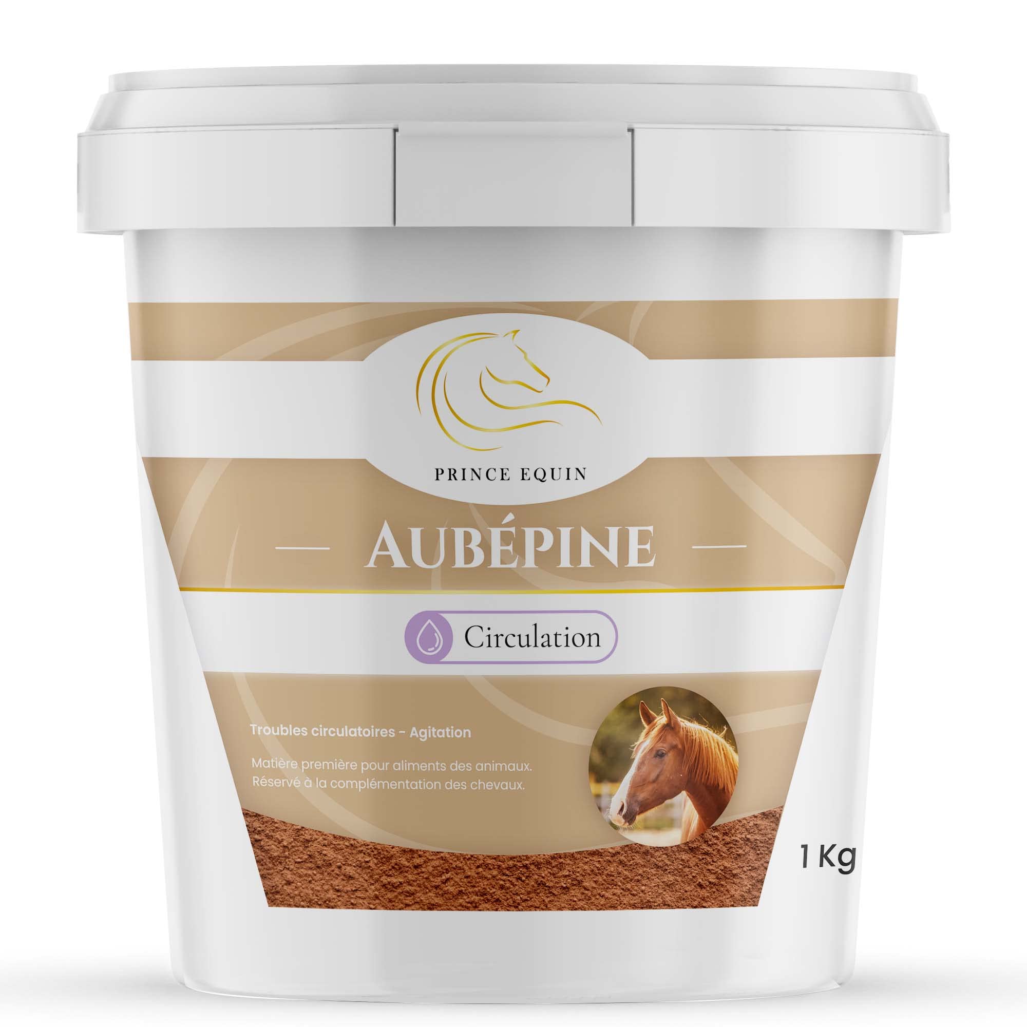 AUBÉPINE - Complément nutritionnel Cheval - Seau 1 kg - Soutient la Circulation - Confort Cardiaque - Relaxation Cheval - Marque Française