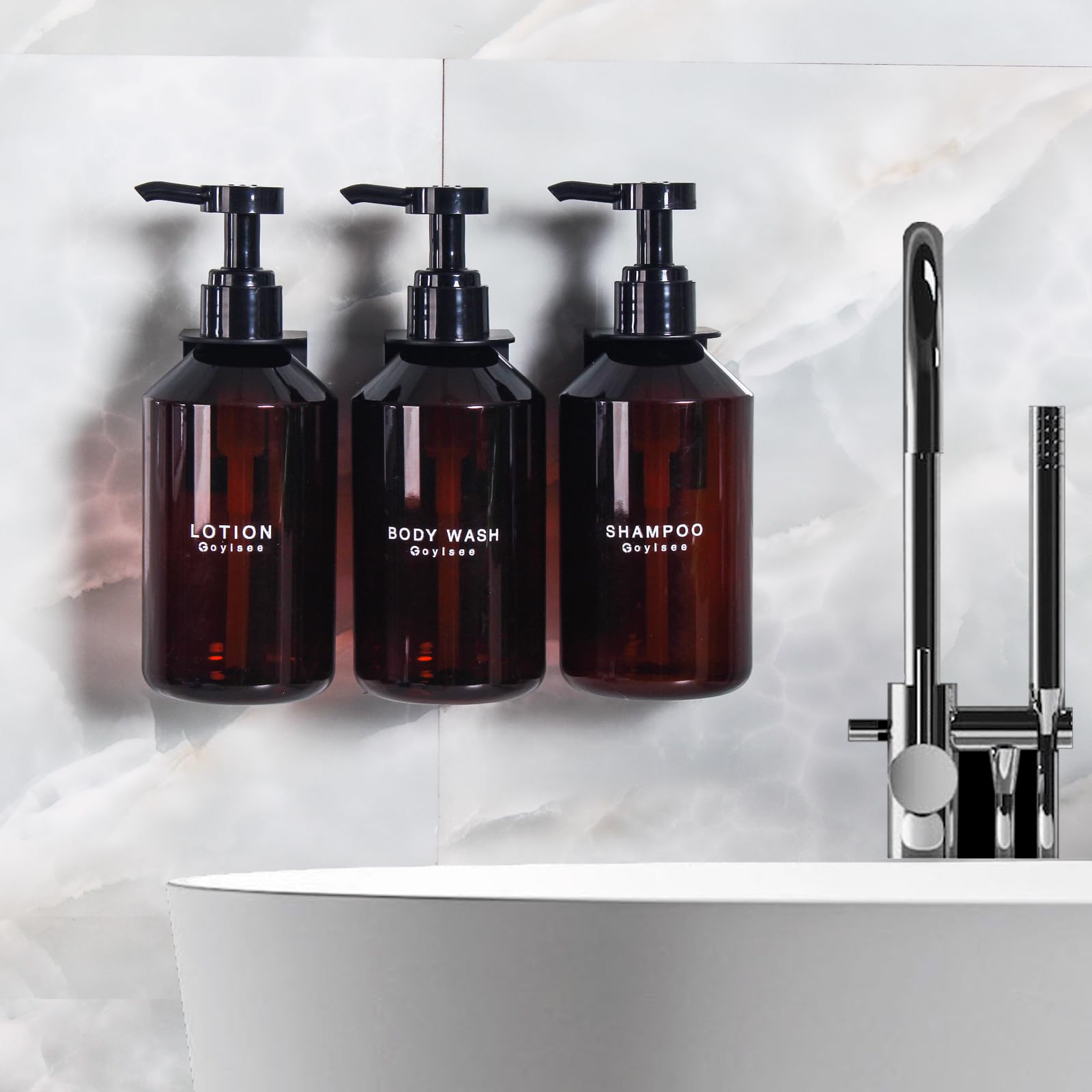 Wandmontierter 500ML PET Seifenspender mit 4CC Pumpe – Nachfüllbar, Hygienisch und Praktisch für Badezimmer und Küche