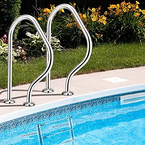 Barandilla para piscina de acero inoxidable plata miniatura 1