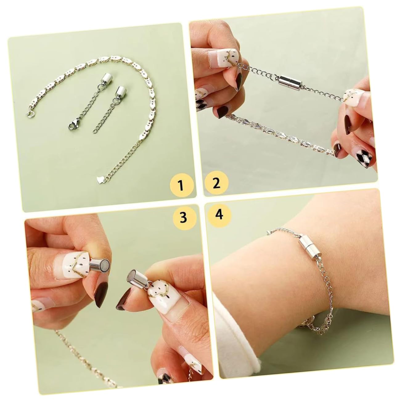 20paare Magnetverschluss Kettenverlängerung Teiliges Für Schmuckherstellung Einfach Zu Befestigen Für Halsketten Armbänder Und Zubehörteile Für Kreative Projekte