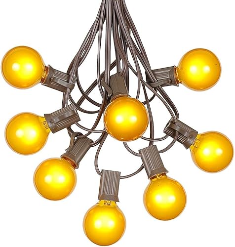 Miniatura 7 de Tira de luces G40 de 25 pies para patio al aire libre con 25 bombillas de globo azul, tira de luces para interiores y exteriores, tira de luces