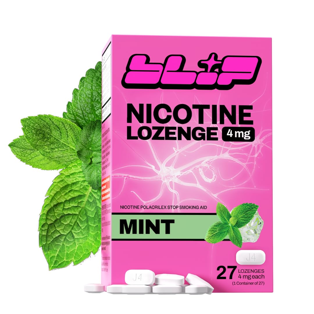 BlipNRT Nicotine Lozenge Mini's - 4mg Mint Flavor (27 Count) - Help Quit Smoking Aid, Reduce Cravings - Nicotine Replacement