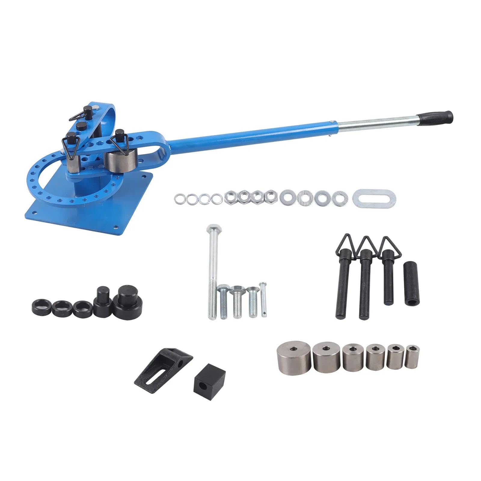 PROYONGOO 1"-3" Universal Metal Tube Bender, Manual Tubing Bender with 7 Dies Size, Square Tubing Bender Tool for House Decorating Construction Sites