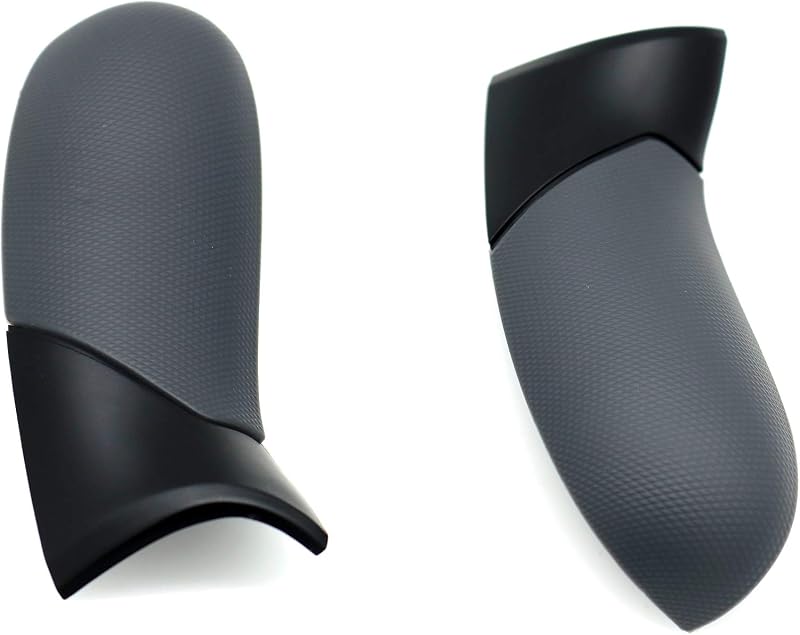 Deal4GO Gray Soft Touch Rubberized Right Left Side Rails Replacement Rear Handle Grips Back Panels for Xbox One Elite Controller 1698 (Third-Party)