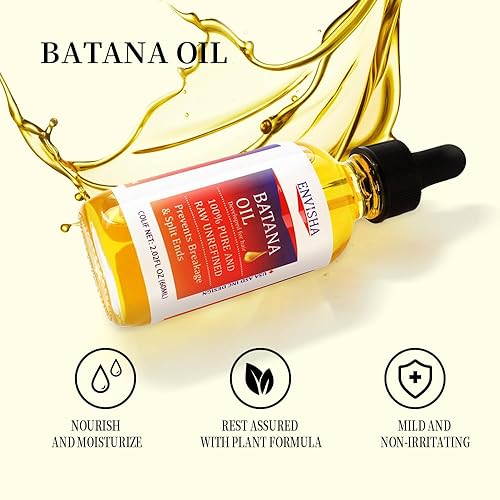 Miniatura 2 de ENVISHA Aceite de batana crudo para el crecimiento del cabello, aceite de batana 100% puro y natural de Honduras, suero hidratante y fortalecedor