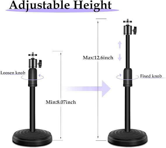 Webcam Stand, 12.6 Inch Web Cam Stand for Desk, Adjustable Webcam Mount Camera Stand for Logitech Webcam C922 C930e C920S C920 C615 C960 C920x BRIO 4K NexiGo N60, Phones, Cameras