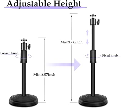 Webcam Stand, 12.6 Inch Web Cam Stand for Desk, Adjustable Webcam Mount Camera Stand for Logitech Webcam C922 C930e C920S C920 C615 C960 C920x BRIO 4K NexiGo N60, Phones, Cameras