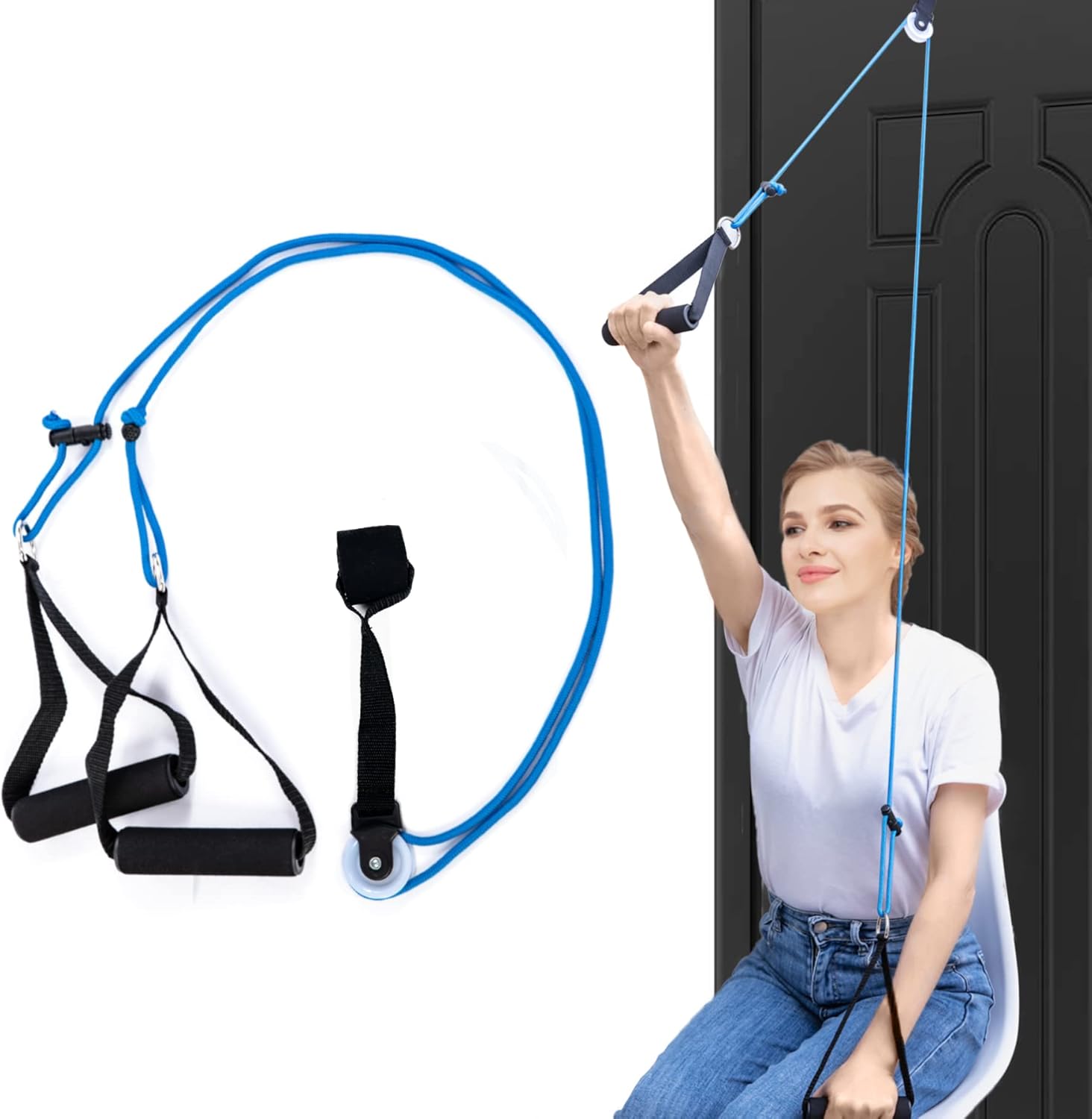 Shoulder Pulley Over The Door Physical Therapy System, Exercise Pulley for Physical Therapy, Alleviate Shoulder Pain and Facilitate Recovery from Surgery : Health & Household