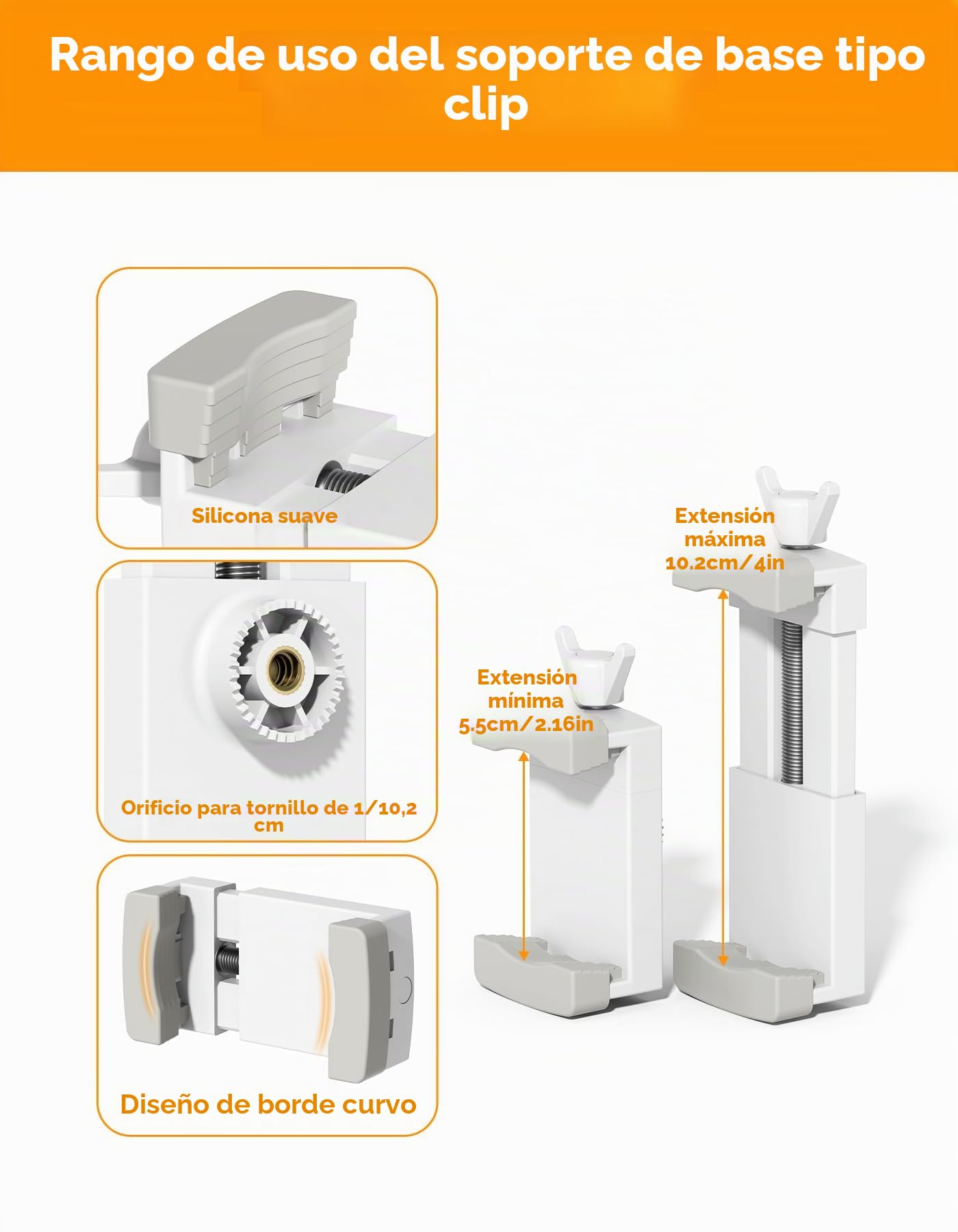 Soporte Universal para Monitor de Bebé GHB Camara,Philips Avent/Momcozy/ieGeek BOIFUN/GHB/Hellobaby,Soporte Flexible para Cámara de Bebé con Rosca 1/4",Compatible con la mayoría de vigilabebés