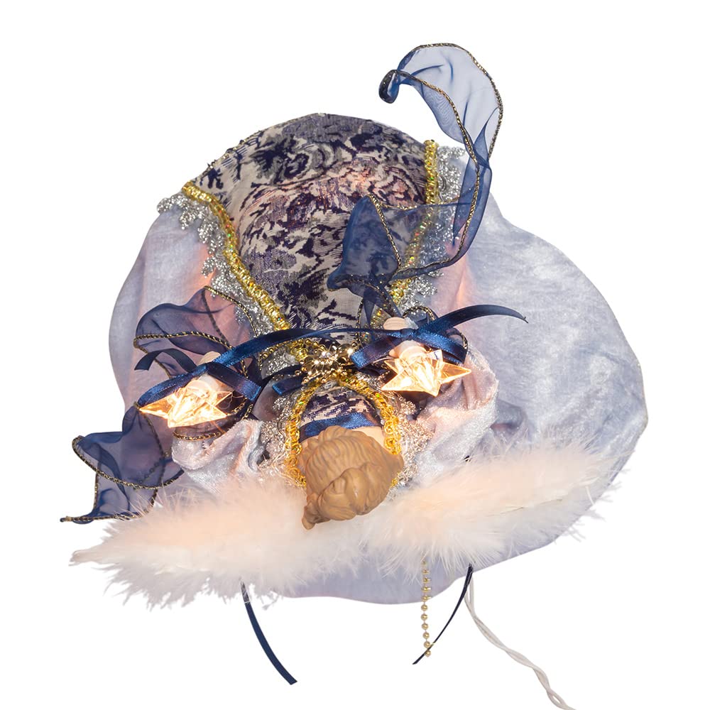 Kurt S. Adler UL Baumspitze mit goldfarbenem Engel, 30,5 cm, Hellblau mit goldfarbenem Engel