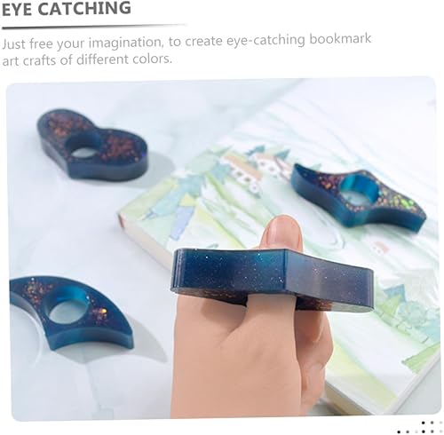Miniatura 9 de SEWACC 5pcs Bookmark Mold Sequins Thumb Book Page Holder Mold Uv Resin Mold Molde De para Resina Silicone Molds Book Thumb Page Holder Mold Thumb