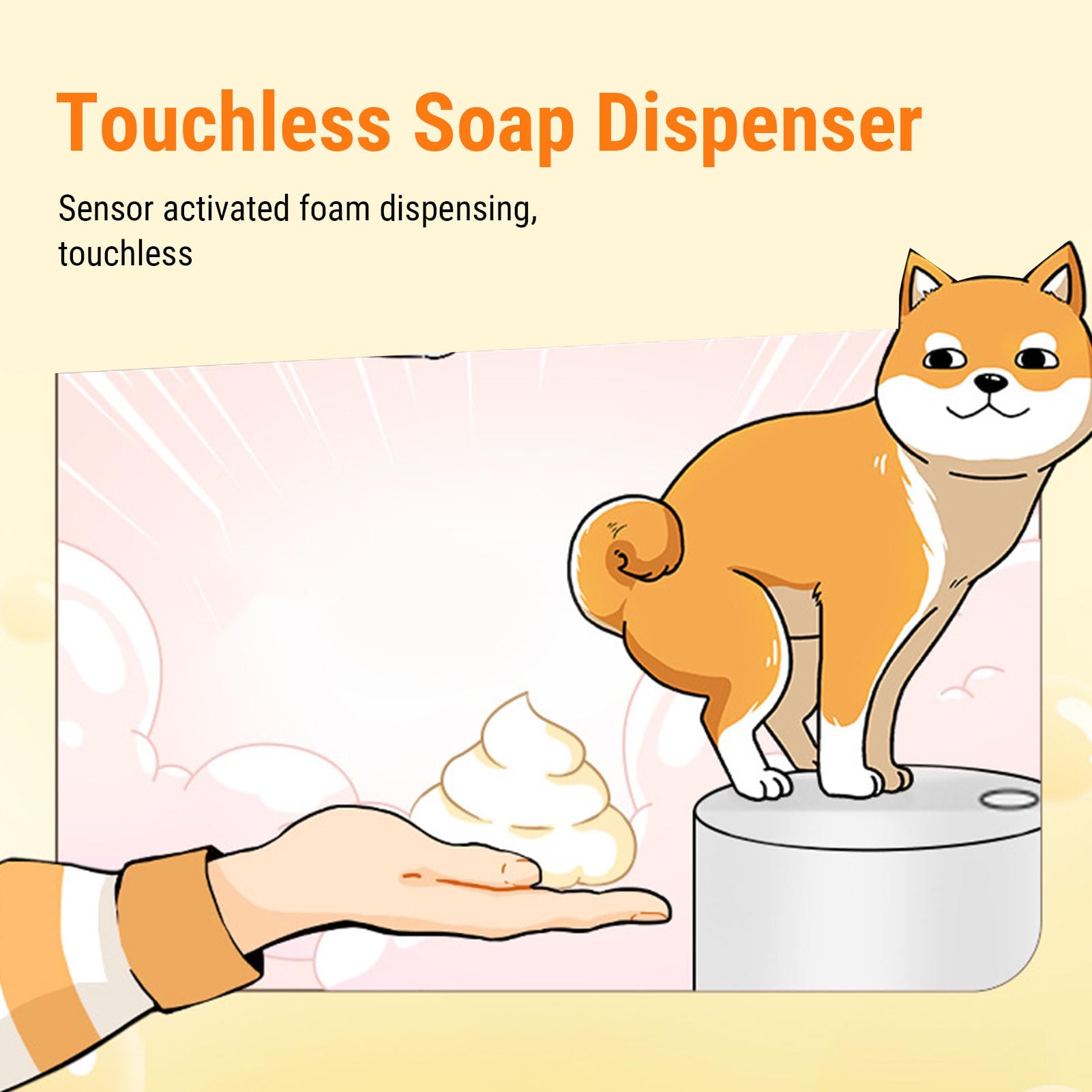 Innovativo Dispenser di Sapone in Schiuma per Cani con Tecnologia Smart Sensor. Design Accurato Ed Efficiente Dal Punto di Vista Energetico per la Casa e la (#1)
