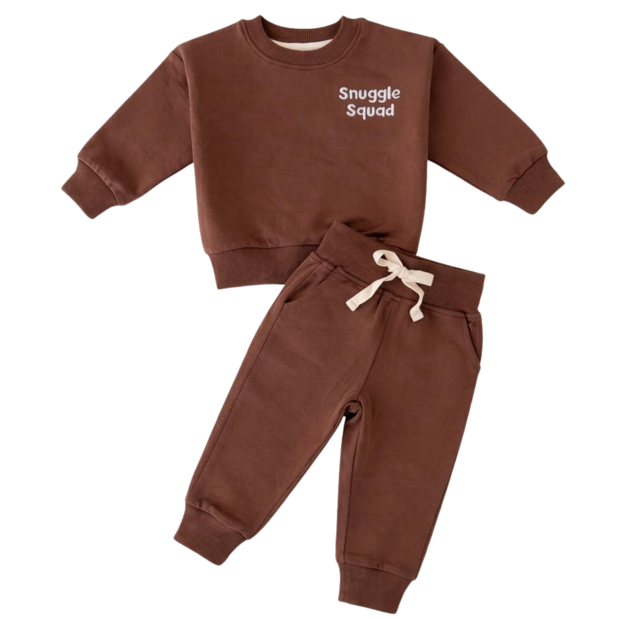 Organic Cotton Baby &amp; Toddler Sweatsuit – 2pc Cozy Premium Sweatshirt &amp; Jogger Set – OEKO-TEX Certfied Outfit