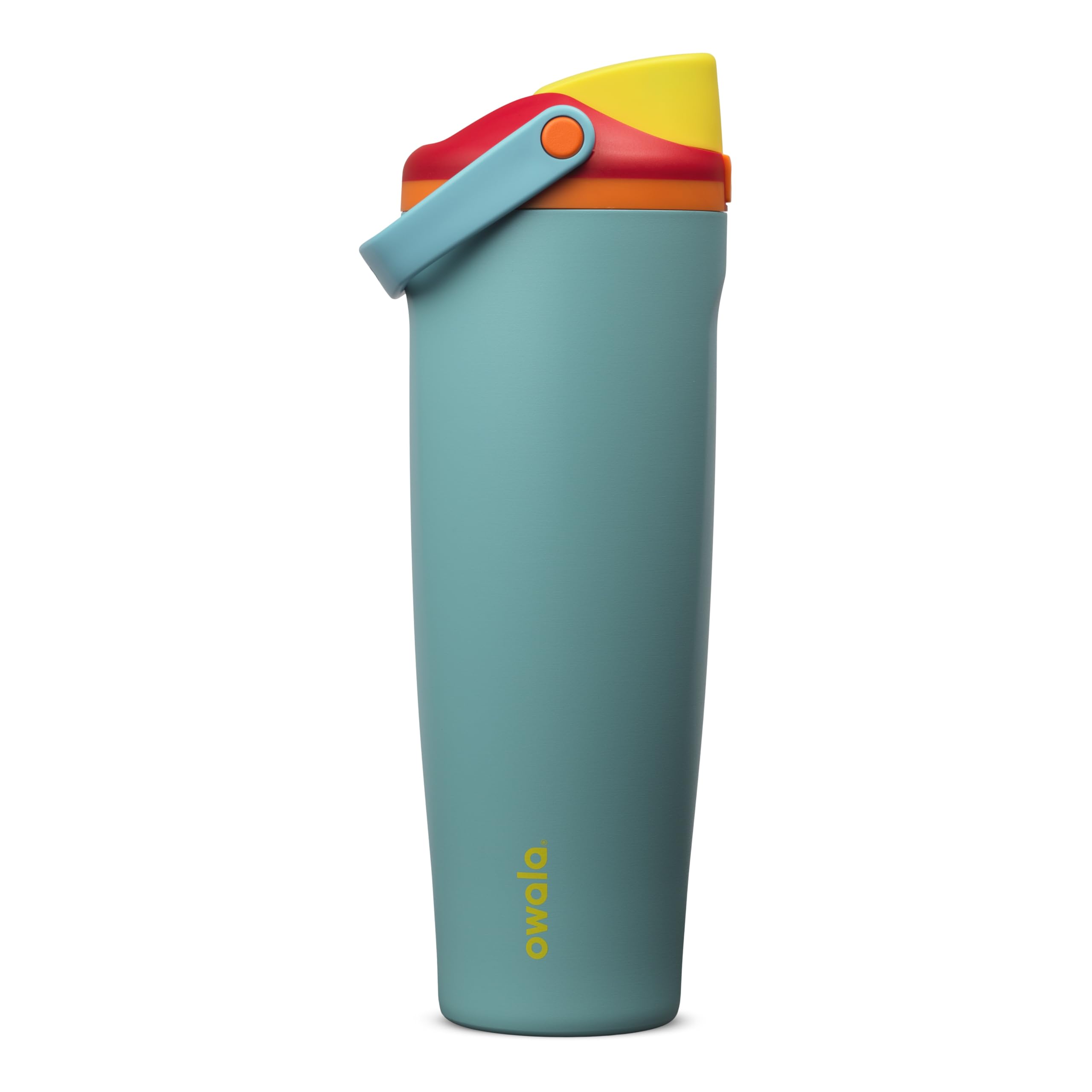 Owala FreeSip Sway Insulated Stainless Steel Water Bottle with Two-Way Spout, Built-In Straw and Bucket Handle,Made for Travel, School,and Sports,1185ml,BPA Free,Leak Proof,Summer Sweetness,(Red/Blue)