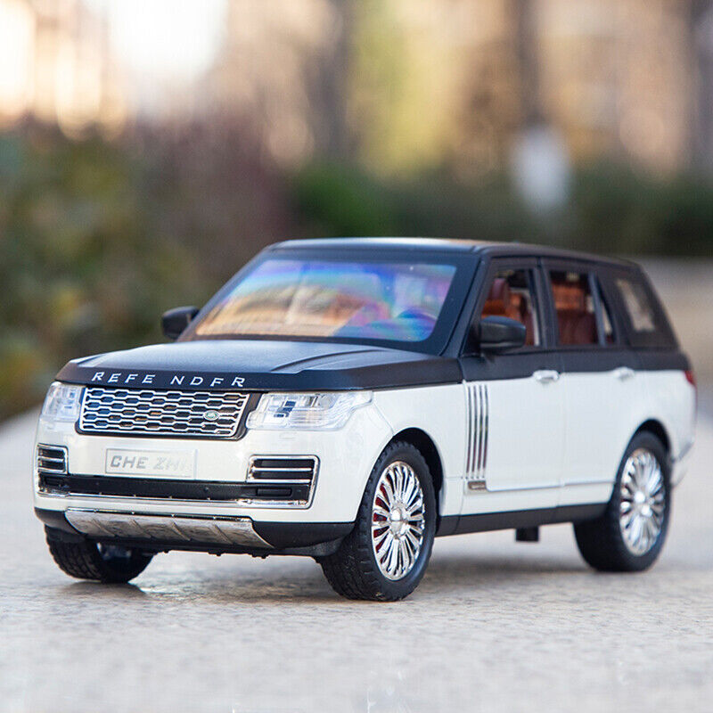 Image of 1:24 Land Rover Range Rover SUV Model Car Toy Collection Sound Light Kid Gift Alloy Metal Pull Back Toy car for Kids with Openable Doors & Light, Music Toy Vehicle for Kids (Black)