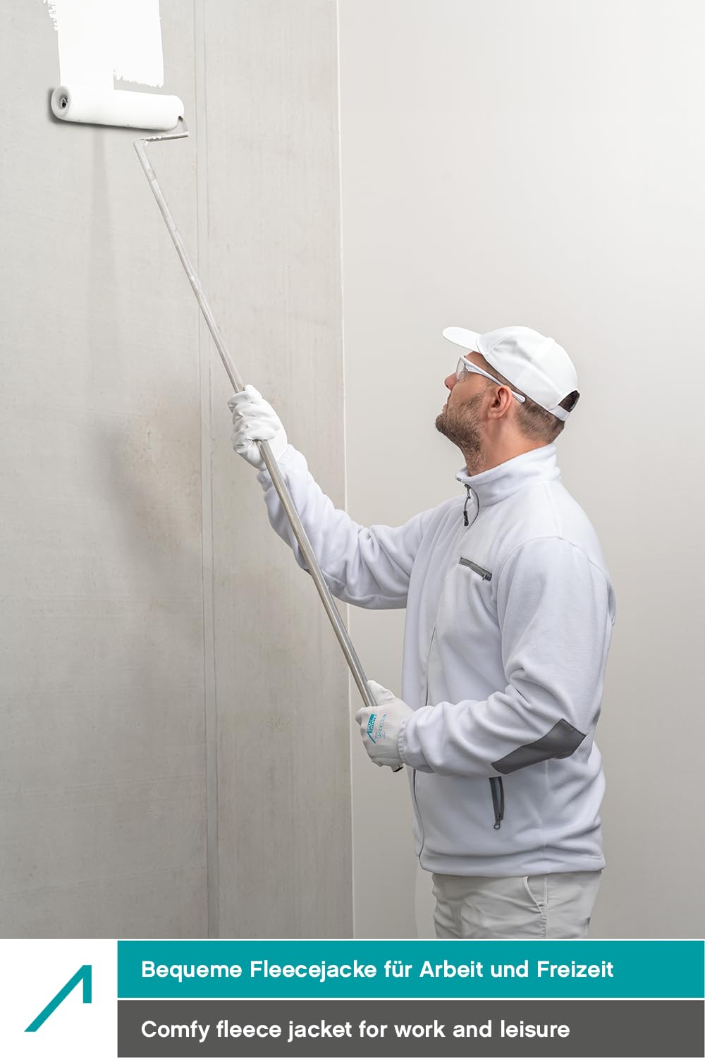 ACE Giacca in pile da uomo - calda giacca outdoor senza cappuccio per uomo - zip a tutta lunghezza e tre tasche