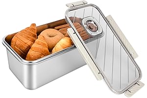 304 Stainless Steel Bakeable Bread Box for Kitchen Countertop
