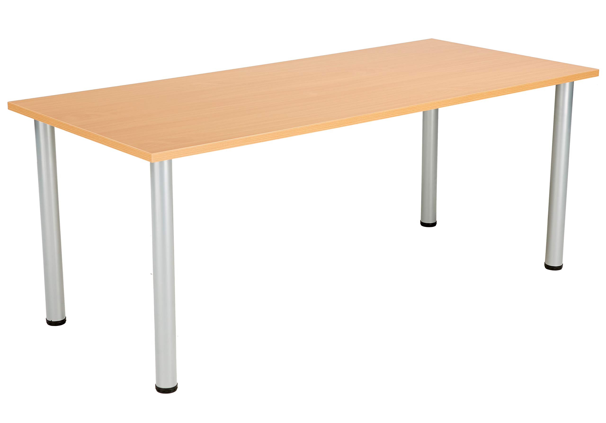 Office Hippo Desk Table, Sturdy & Robust Computer Table, Stylish Work Table For Home Office, Ideal For Canteen or Meeting Room, High Table Desk, 5 Year Guarantee - Beech
