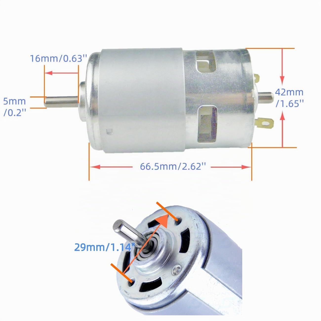 CHANCS Mini moteur sans balais 775 DC 12V/24V 6000RPM 12000RPM moteur avec support pour outils électriques de bricolage