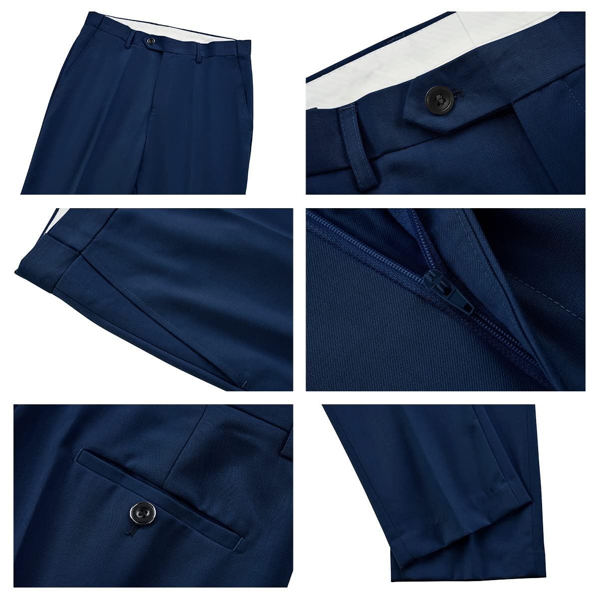 Herren 3 Stücke Anzug Slim Fit EIN Knopf Schal Revers für Hochzeit Prom Blazer Weste Hosen Set