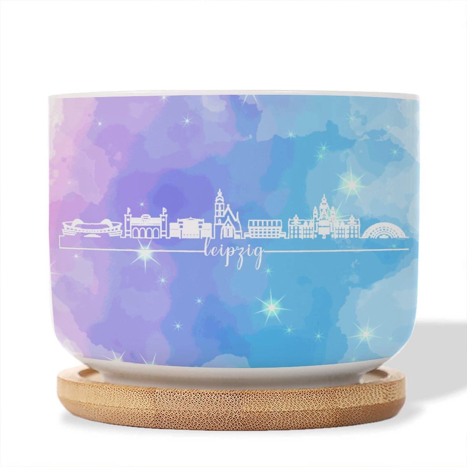 Amazon.com: WoGuangis 3 Piece City Skyline White Silhouette Small Planters  for Succulents Germany Leipzig Skyline Ceramic Planter Country City  Souvenir Gift Cactus Planter for Indoor with Drainage Holes : Patio, Lawn &