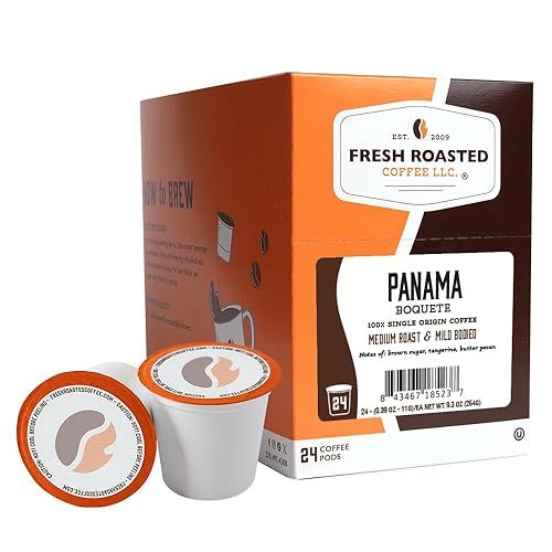 Miniatura 108 de Fresh Roasted Coffee, Peaberry de Tanzania, tostado ligero, Kosher, compatible con K-Cup, 24 cápsulas